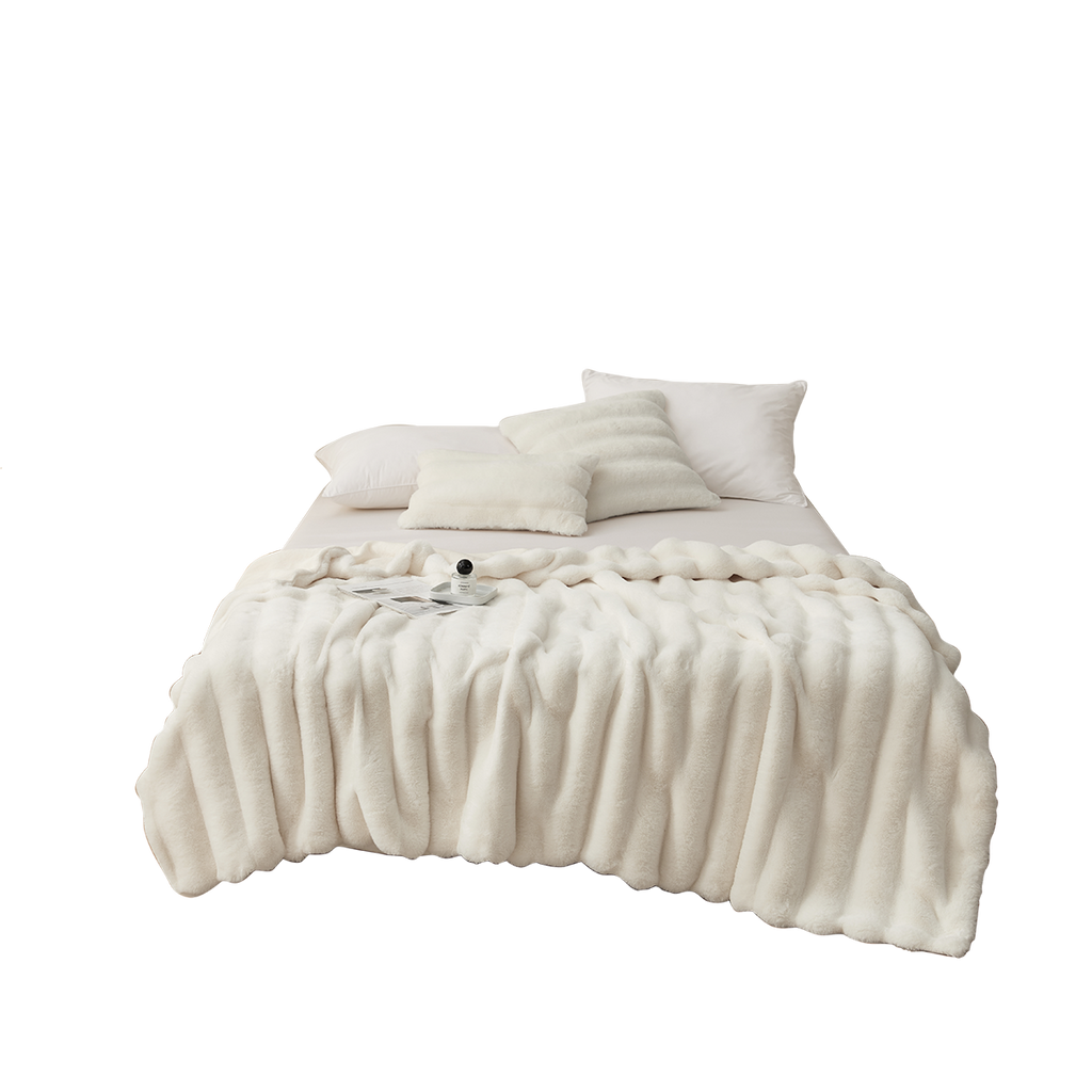 Faux Fur Double-Sided Anti-Static Cushion Blanket