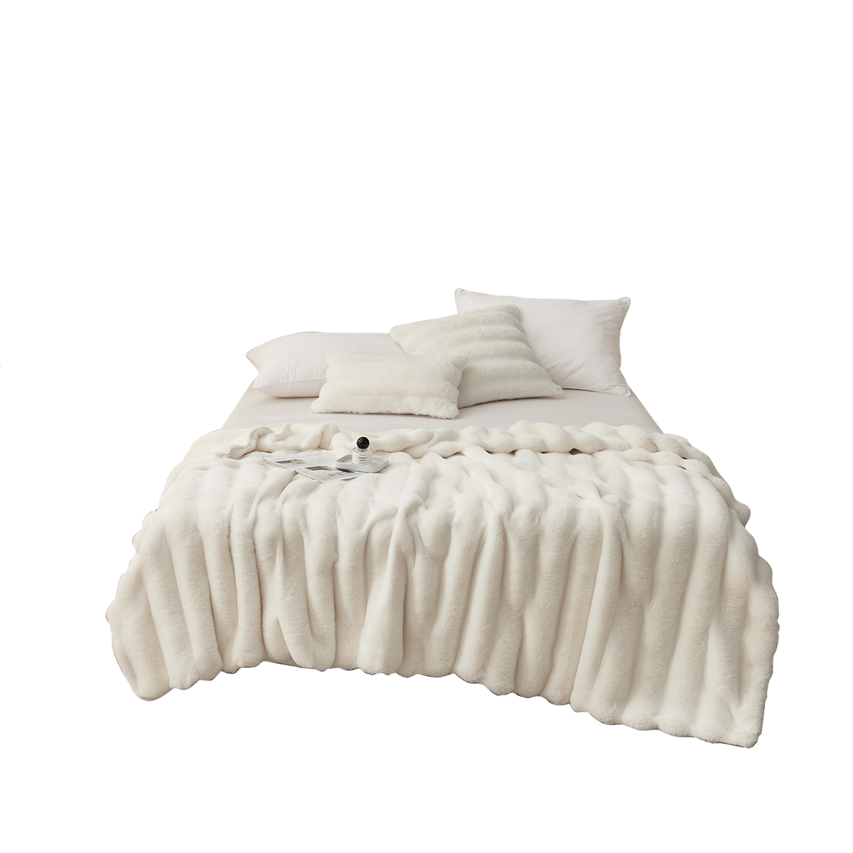 Faux Fur Double-Sided Anti-Static Cushion Blanket