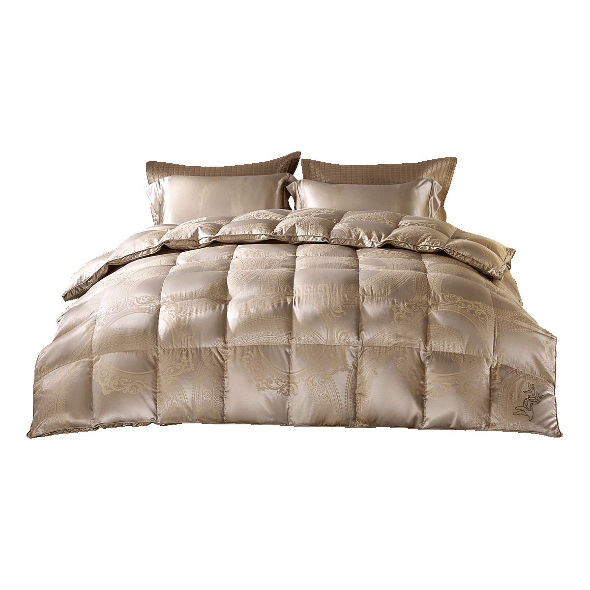 95% Polish White Goose Down Luxury Jacquard Heavy-Weight Quilt